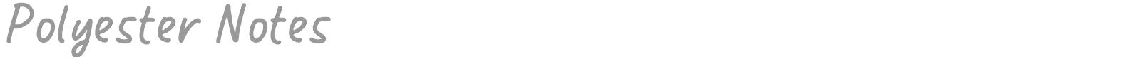 Polyester Notes font preview